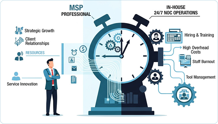 24/7 Managed NOC Services for MSPs