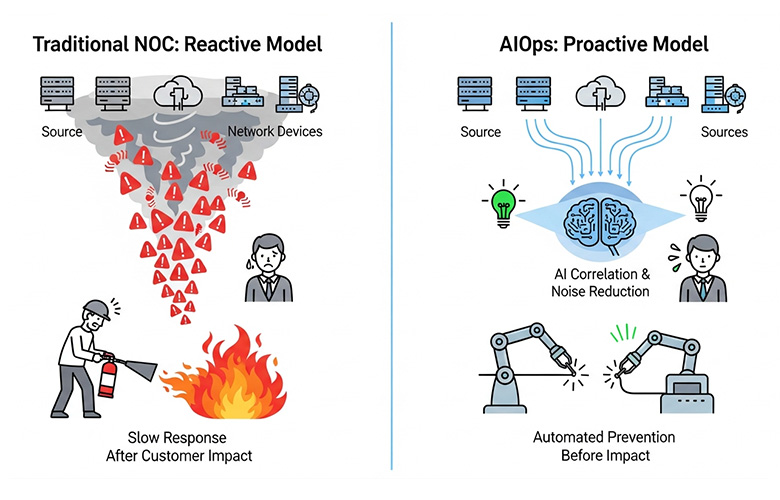 AIOps vs. Traditional NOC: Setting the Stage for Transformation